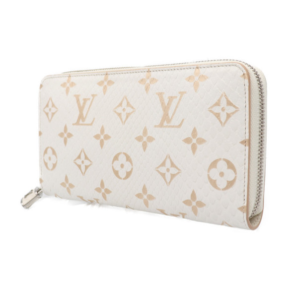 Louis Vuitton Zippy Long Wallet Python Latte White - Picture 2 of 10